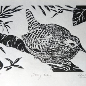 Jenny Wren – original woodcut print