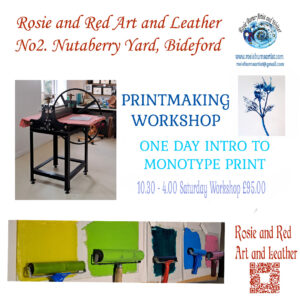 PRINTMAKING 1 DAY WORKSHOP – MONOTYPES AND CONTACT PRINT SAT 8TH AUGUST